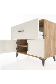 Hyperion Şifonyer Tek Raflı Tek Çekmeceli 2 Kapaklı 88x44x80 Çam-Aytaşı