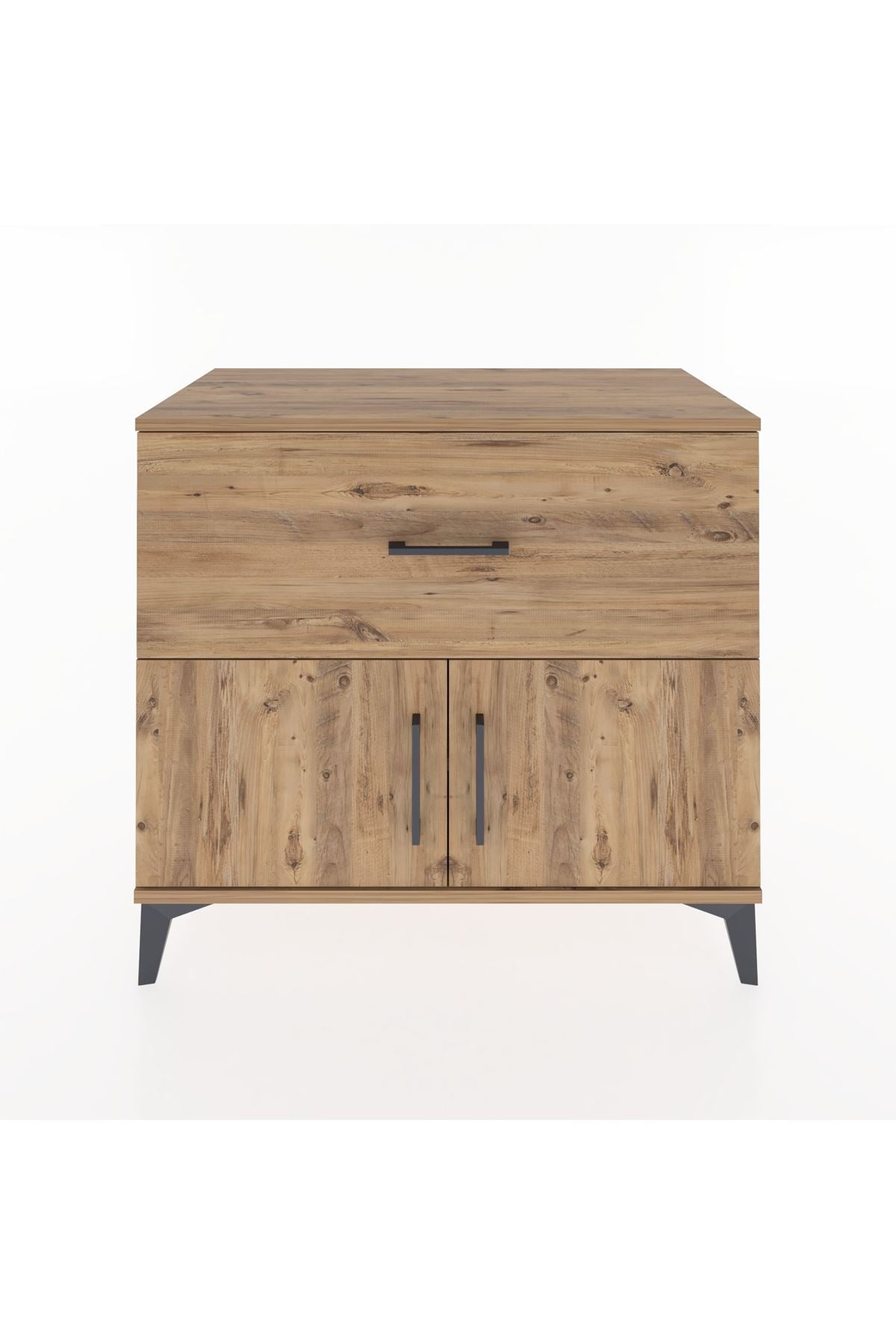 Hyperion Şifonyer Tek Raflı Tek Çekmeceli 2 Kapaklı 88x44x80 Çam-Çam