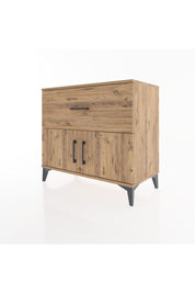 Hyperion Şifonyer Tek Raflı Tek Çekmeceli 2 Kapaklı 88x44x80 Çam-Çam