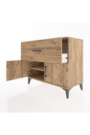 Hyperion Şifonyer Tek Raflı Tek Çekmeceli 2 Kapaklı 88x44x80 Çam-Çam