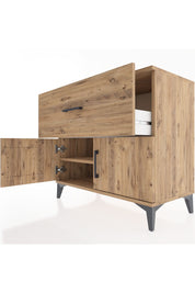 Hyperion Şifonyer Tek Raflı Tek Çekmeceli 2 Kapaklı 88x44x80 Çam-Çam