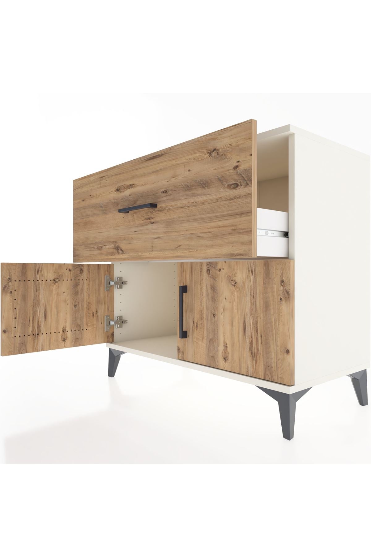 Hyperion Şifonyer Tek Çekmeceli 2 Kapaklı 88x44x80 Aytaşı-Çam