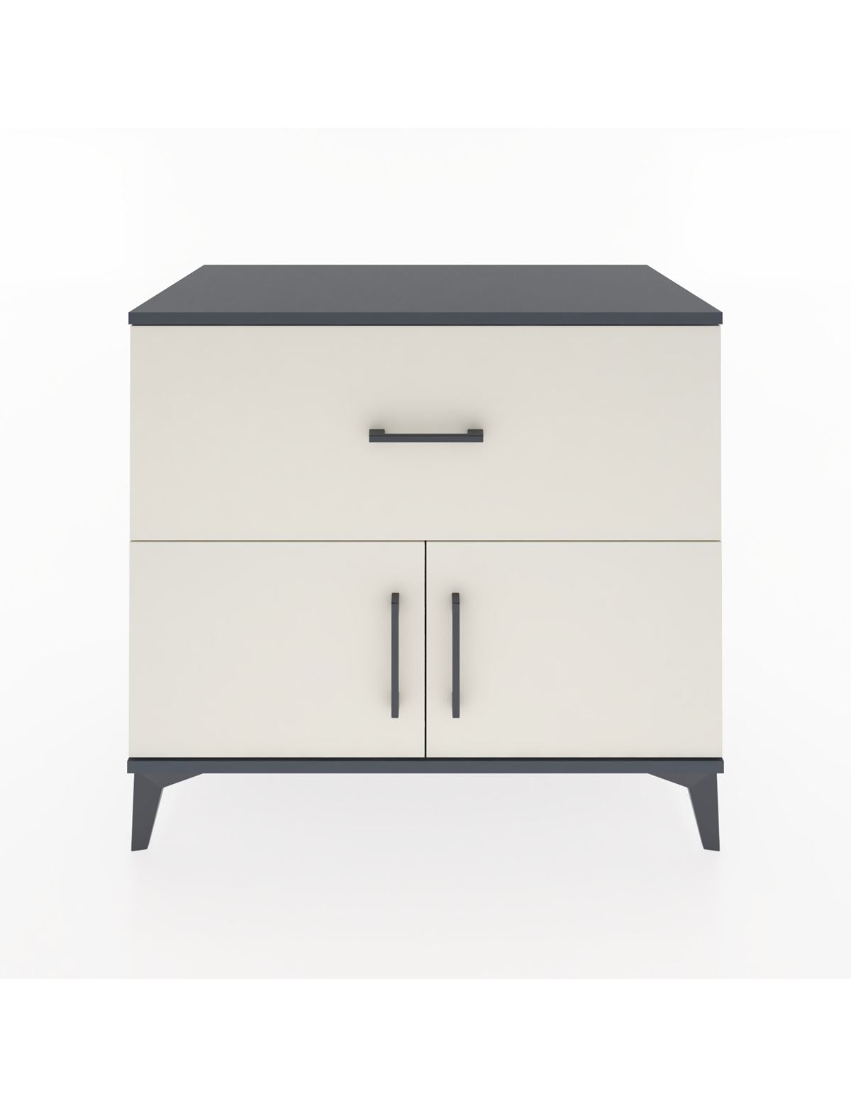 Hyperion Şifonyer Tek Çekmeceli 2 Kapaklı 88x44x80 Antrasit-Aytaşı