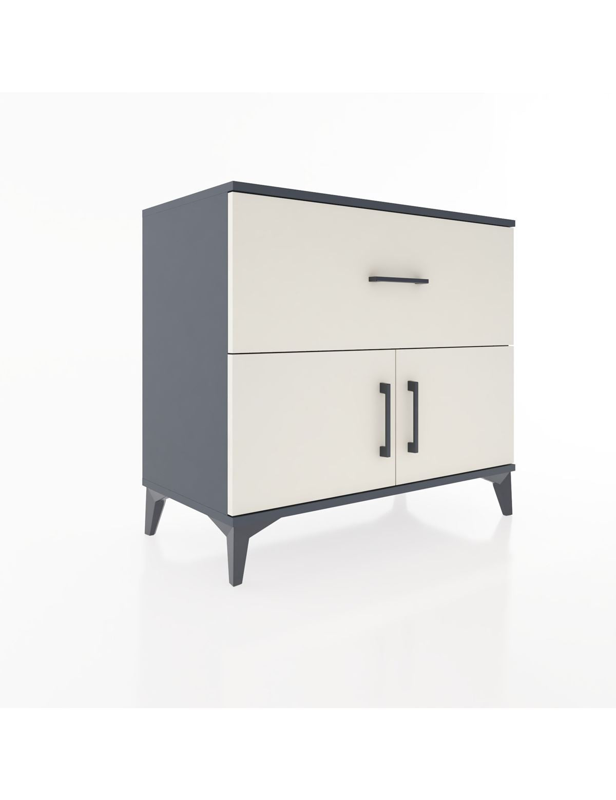 Hyperion Şifonyer Tek Çekmeceli 2 Kapaklı 88x44x80 Antrasit-Aytaşı