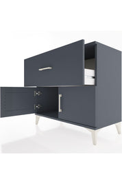 Hyperion Şifonyer Tek Çekmeceli 2 Kapaklı 88x44x80 Antrasit-Antrasit