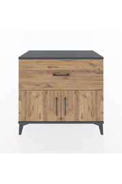 Hyperion Şifonyer Tek Çekmeceli 2 Kapaklı 88x44x80 Antrasit-Çam