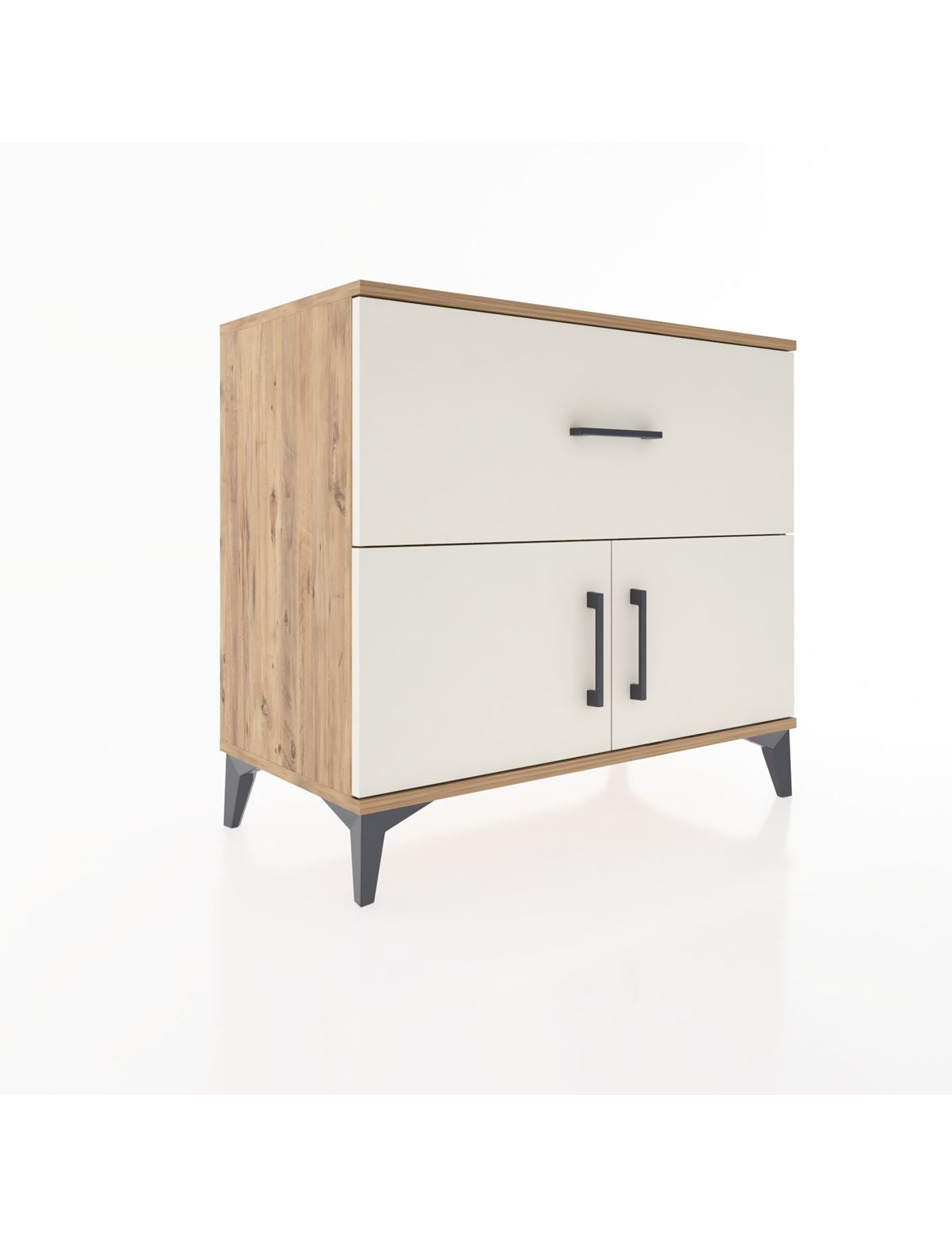 Hyperion Şifonyer Tek Çekmeceli 2 Kapaklı 88x44x80 Çam-Aytaşı