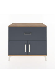 Hyperion Şifonyer Tek Çekmeceli 2 Kapaklı 88x44x80 Çam-Antrasit