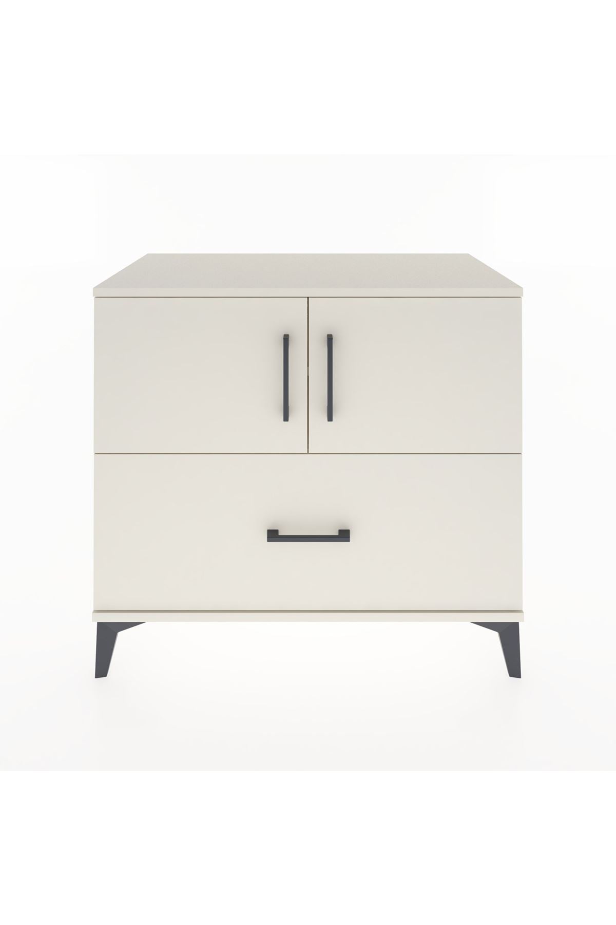 Hyperion Şifonyer 2 Raflı Tek Çekmeceli 2 Kapaklı 88x44x80 Aytaşı-Aytaşı