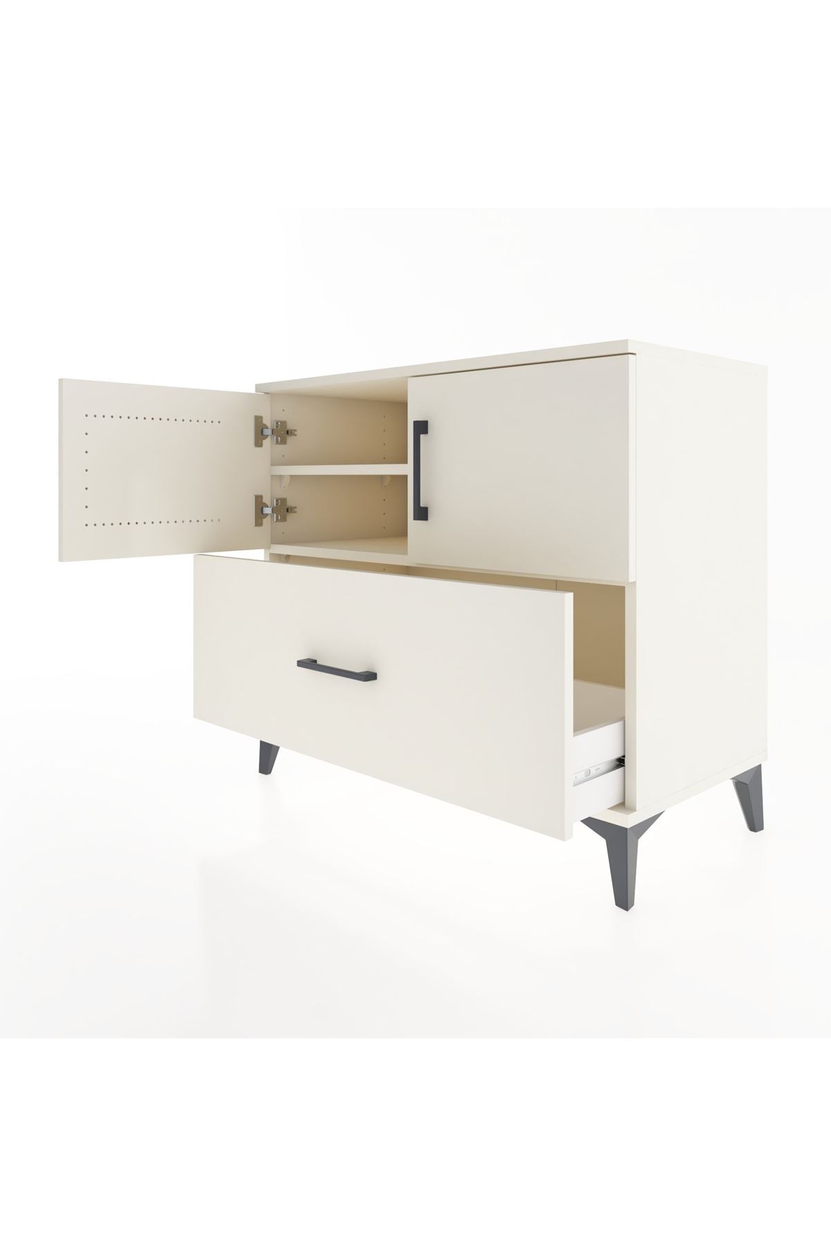 Hyperion Şifonyer 2 Raflı Tek Çekmeceli 2 Kapaklı 88x44x80 Aytaşı-Aytaşı