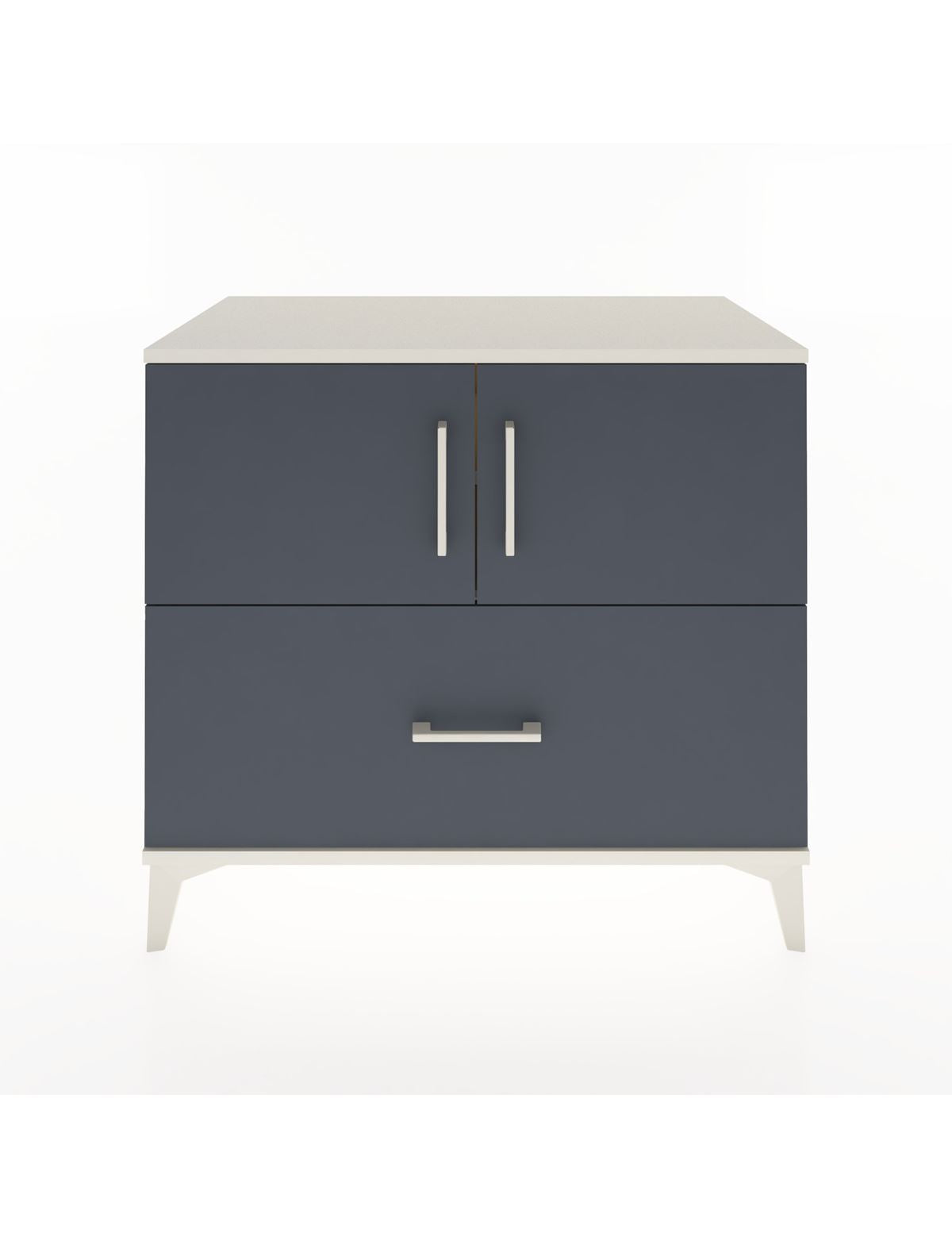 Hyperion Şifonyer 2 Raflı Tek Çekmeceli 2 Kapaklı 88x44x80 Aytaşı-Antrasit