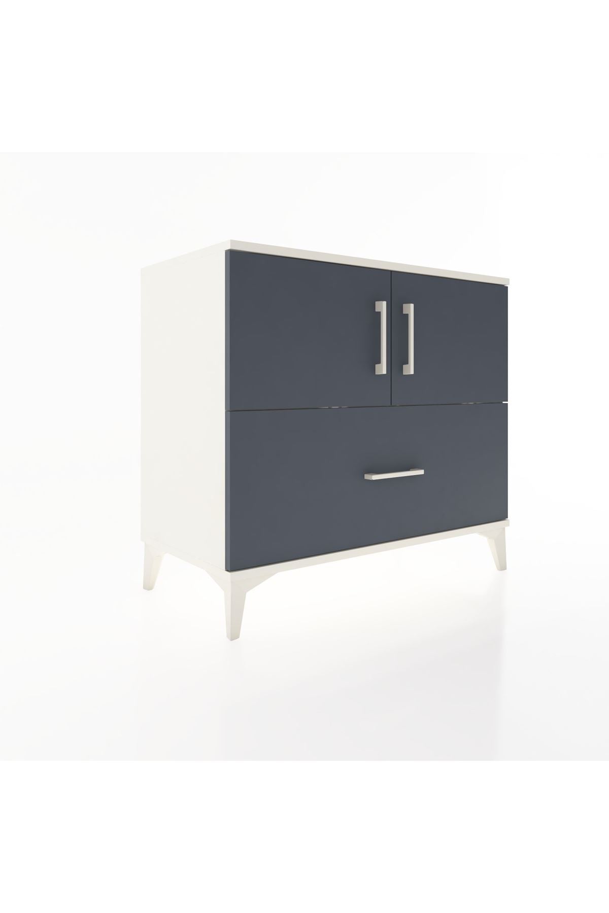 Hyperion Şifonyer 2 Raflı Tek Çekmeceli 2 Kapaklı 88x44x80 Aytaşı-Antrasit