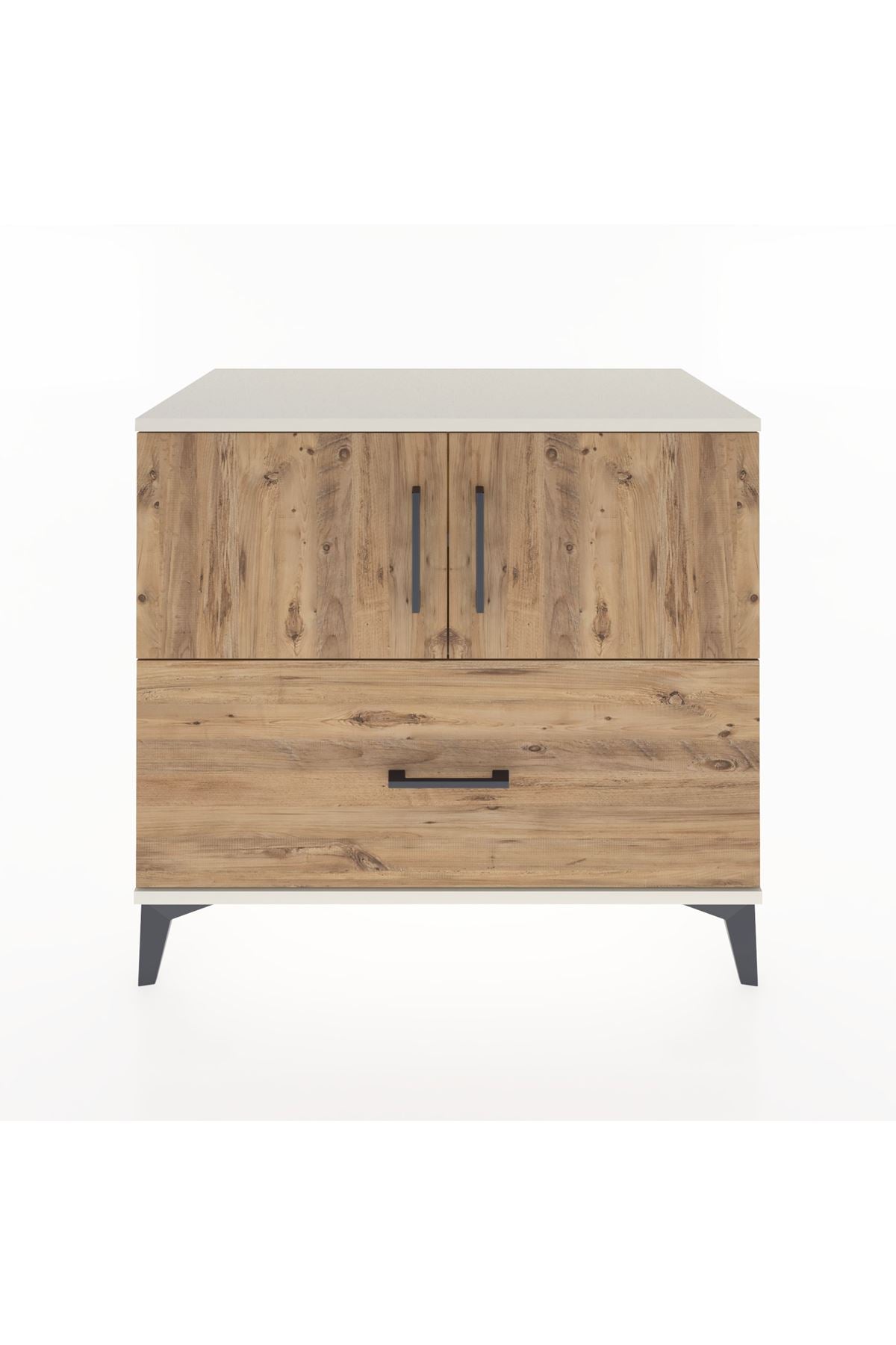 Hyperion Şifonyer 2 Raflı Tek Çekmeceli 2 Kapaklı 88x44x80 Aytaşı-Çam