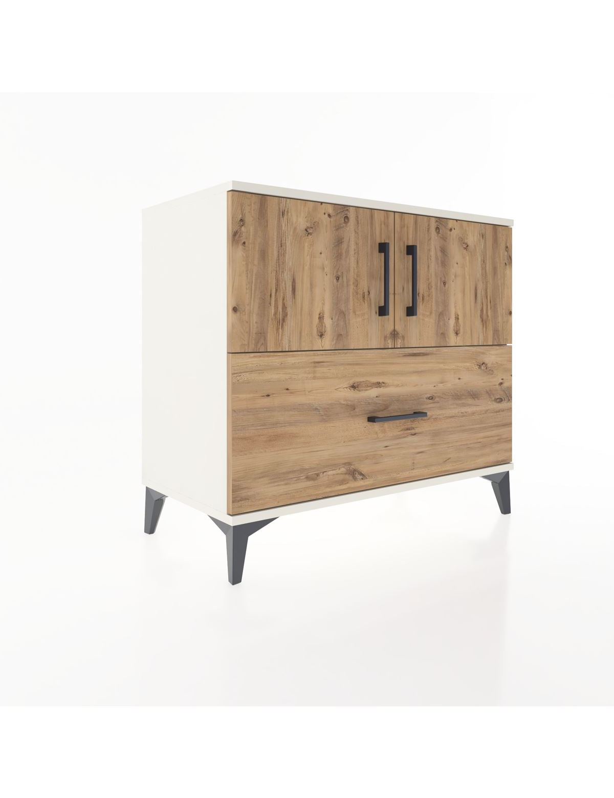 Hyperion Şifonyer 2 Raflı Tek Çekmeceli 2 Kapaklı 88x44x80 Aytaşı-Çam