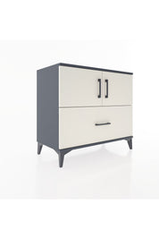 Hyperion Şifonyer 2 Raflı Tek Çekmeceli 2 Kapaklı 88x44x80 Antrasit-Aytaşı