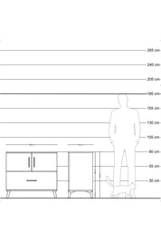 Hyperion Şifonyer 2 Raflı Tek Çekmeceli 2 Kapaklı 88x44x80 Antrasit-Antrasit
