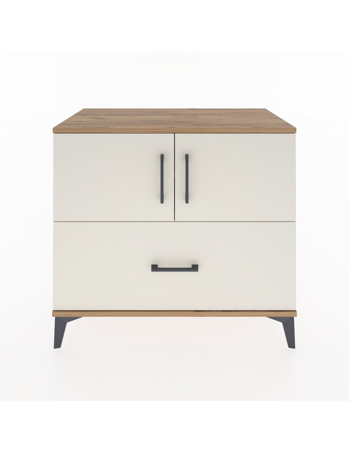 Hyperion Şifonyer 2 Raflı Tek Çekmeceli 2 Kapaklı 88x44x80 Çam-Aytaşı