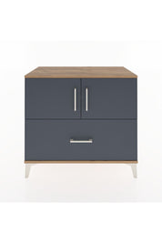 Hyperion Şifonyer 2 Raflı Tek Çekmeceli 2 Kapaklı 88x44x80 Çam-Antrasit