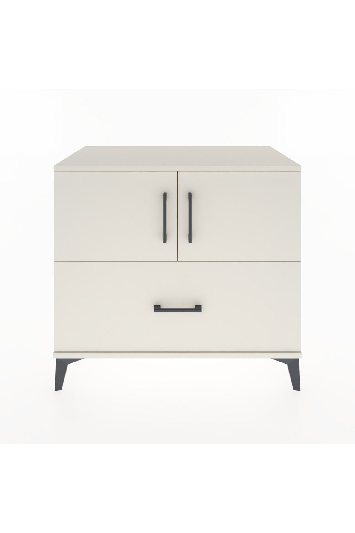 Hyperion Şifonyer Tek Raflı Tek Çekmeceli 2 Kapaklı 88x44x80 Aytaşı-Aytaşı