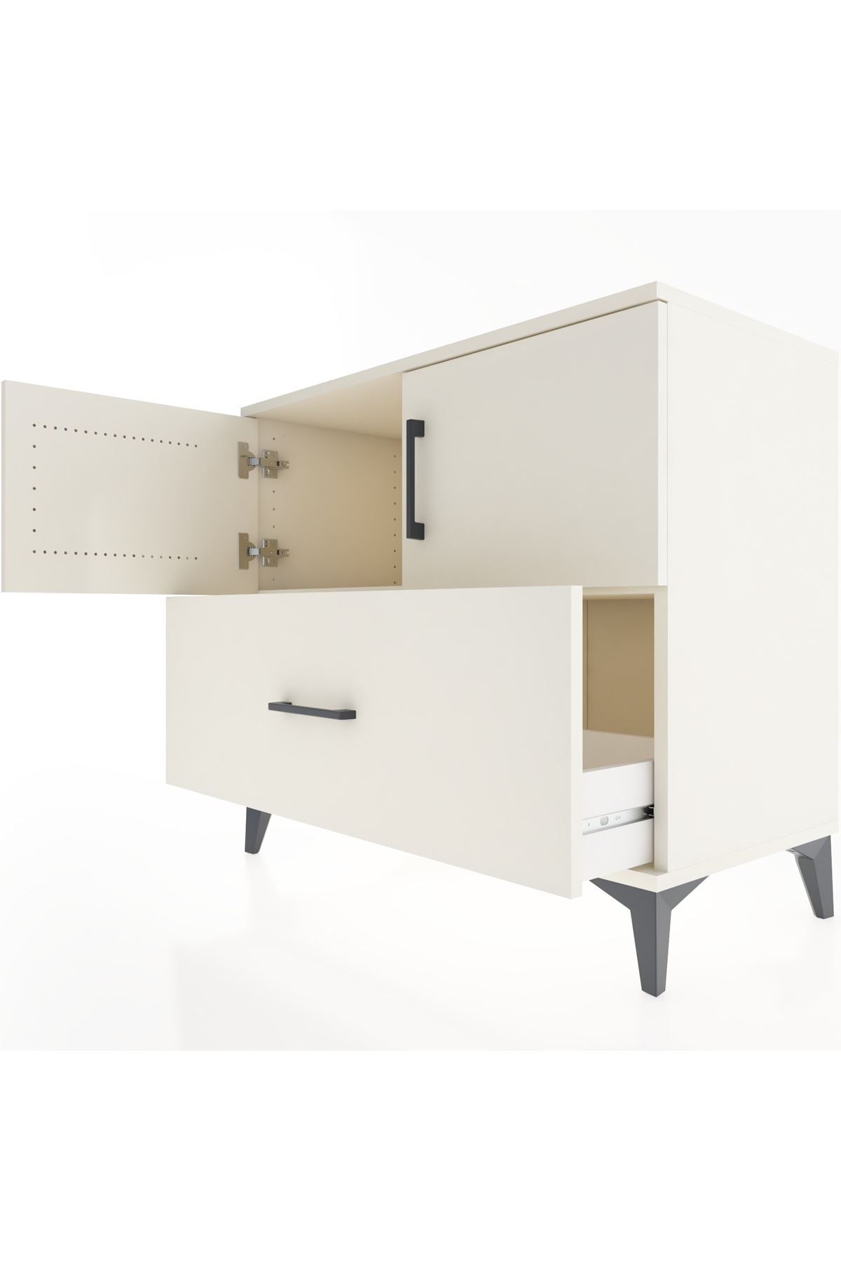 Hyperion Şifonyer Tek Raflı Tek Çekmeceli 2 Kapaklı 88x44x80 Aytaşı-Aytaşı