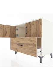 Hyperion Şifonyer Tek Raflı Tek Çekmeceli 2 Kapaklı 88x44x80 Aytaşı-Çam