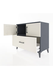 Hyperion Şifonyer Tek Raflı Tek Çekmeceli 2 Kapaklı 88x44x80 Antrasit-Aytaşı