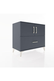 Hyperion Şifonyer Tek Raflı Tek Çekmeceli 2 Kapaklı 88x44x80 Antrasit-Antrasit