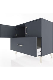 Hyperion Şifonyer Tek Raflı Tek Çekmeceli 2 Kapaklı 88x44x80 Antrasit-Antrasit