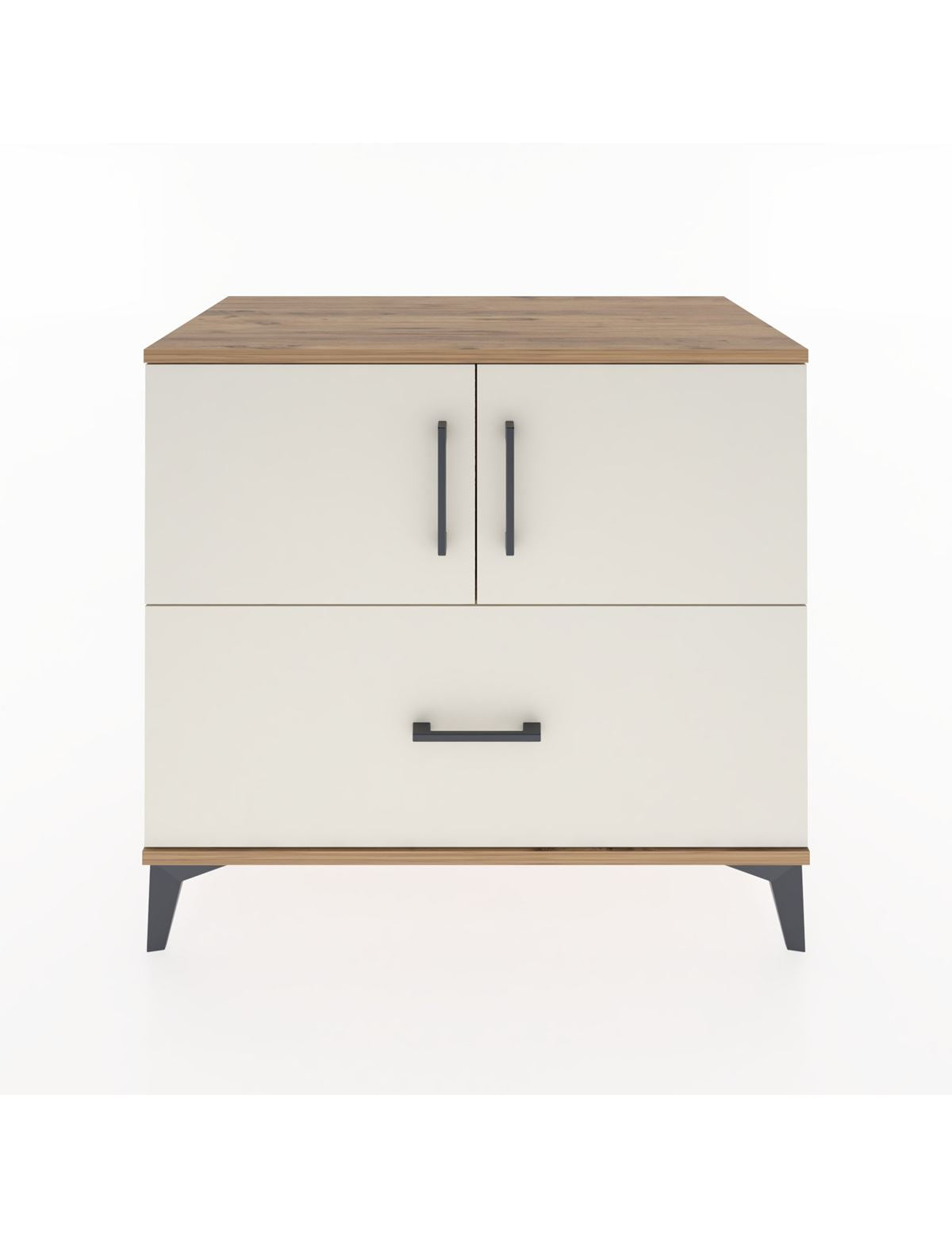 Hyperion Şifonyer Tek Raflı Tek Çekmeceli 2 Kapaklı 88x44x80 Çam-Aytaşı