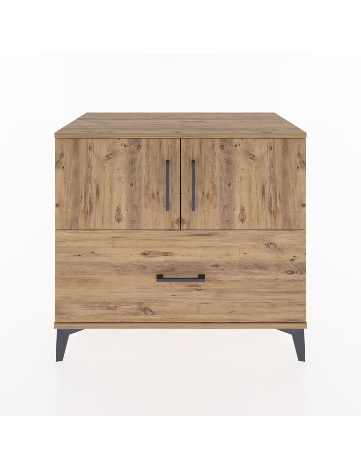 Hyperion Şifonyer Tek Raflı Tek Çekmeceli 2 Kapaklı 88x44x80 Çam-Çam