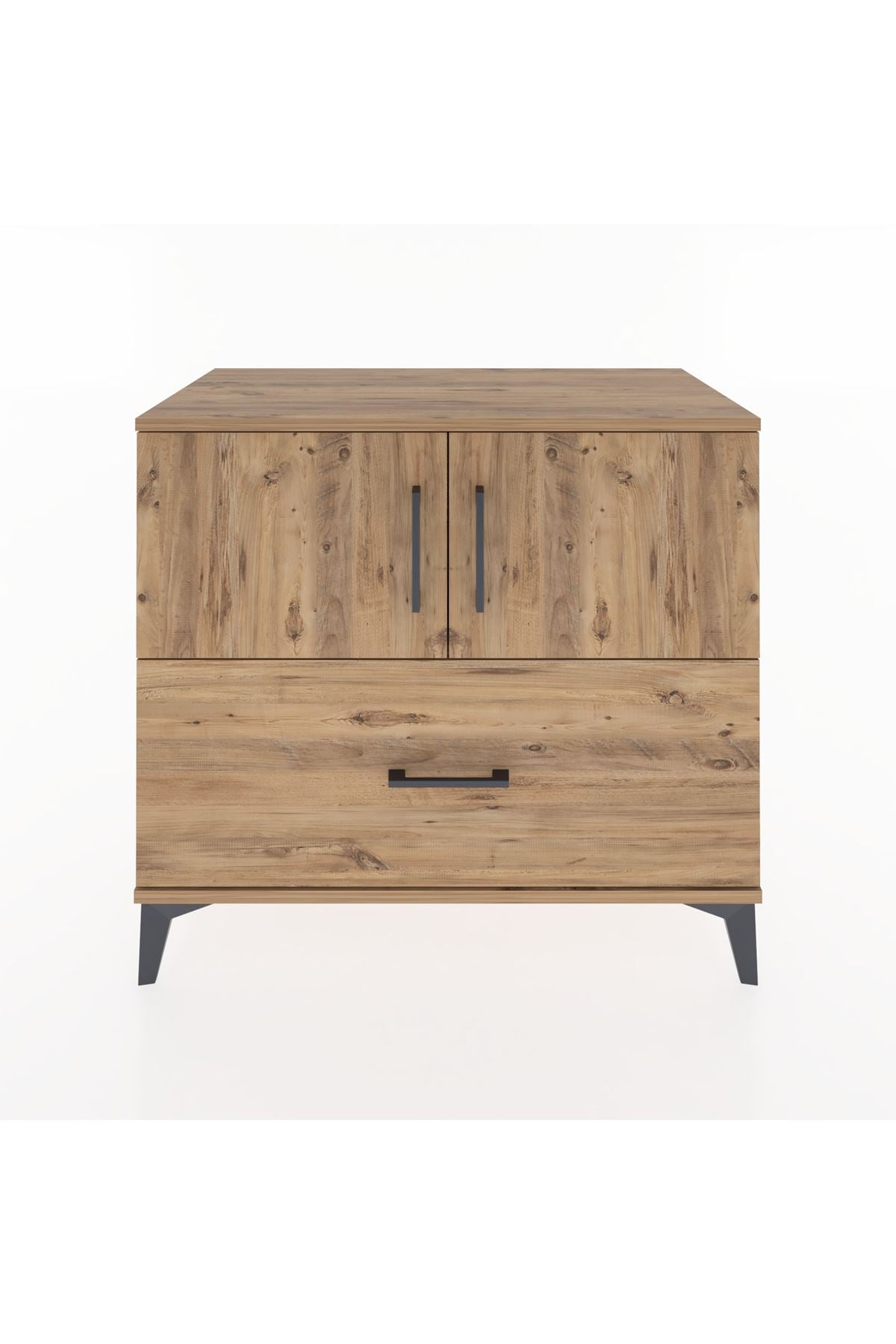 Hyperion Şifonyer Tek Raflı Tek Çekmeceli 2 Kapaklı 88x44x80 Çam-Çam