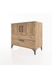 Hyperion Şifonyer Tek Raflı Tek Çekmeceli 2 Kapaklı 88x44x80 Çam-Çam