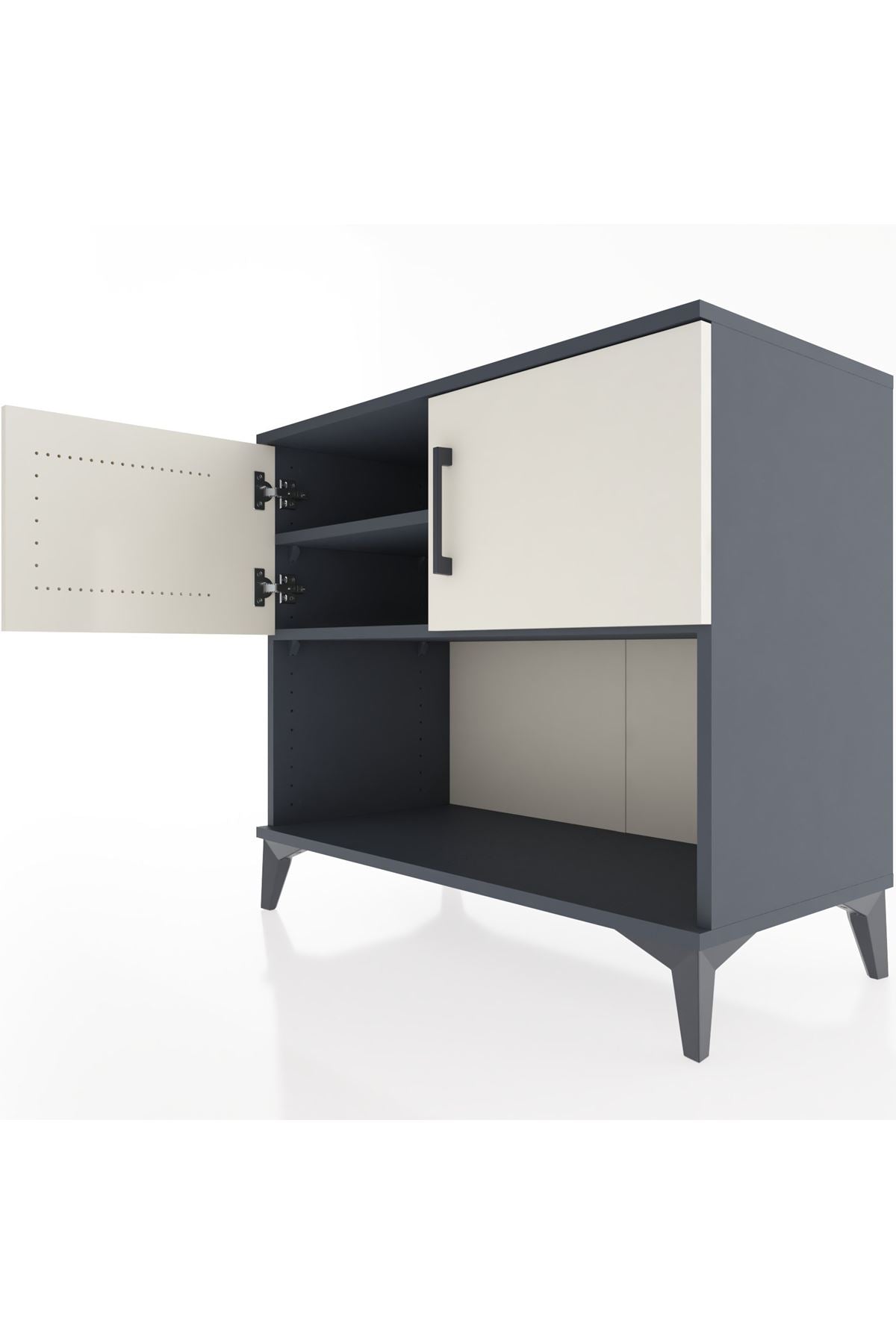 Hyperion Şifonyer 2 Raflı 2 Kapaklı 88x44x80 Antrasit-Aytaşı