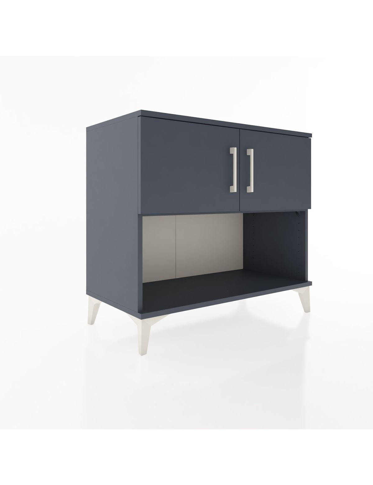 Hyperion Şifonyer 2 Raflı 2 Kapaklı 88x44x80 Antrasit-Antrasit