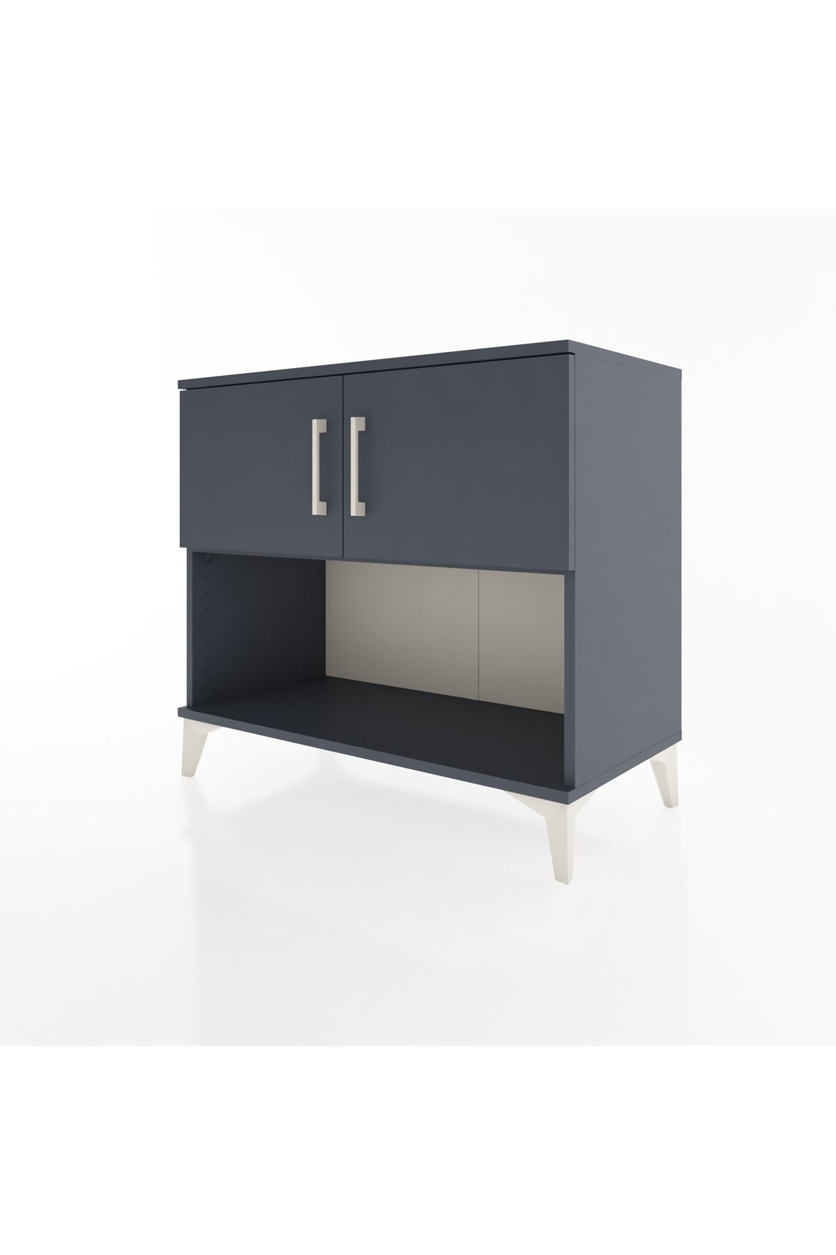 Hyperion Şifonyer 2 Raflı 2 Kapaklı 88x44x80 Antrasit-Antrasit