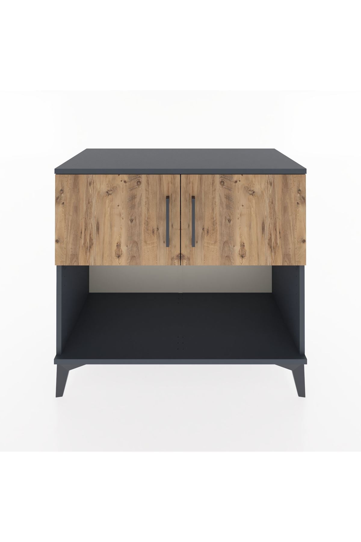 Hyperion Şifonyer 2 Raflı 2 Kapaklı 88x44x80 Antrasit-Çam