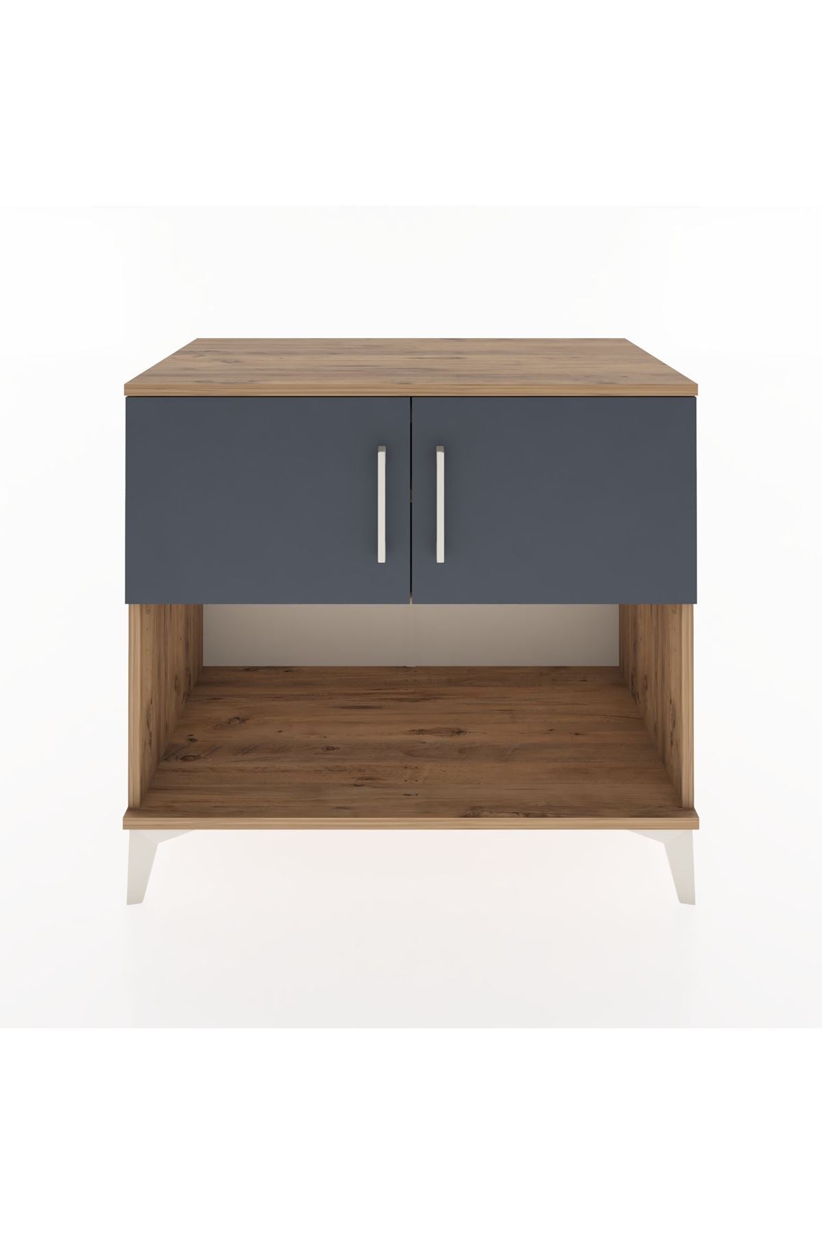 Hyperion Şifonyer 2 Raflı 2 Kapaklı 88x44x80 Çam-Antrasit