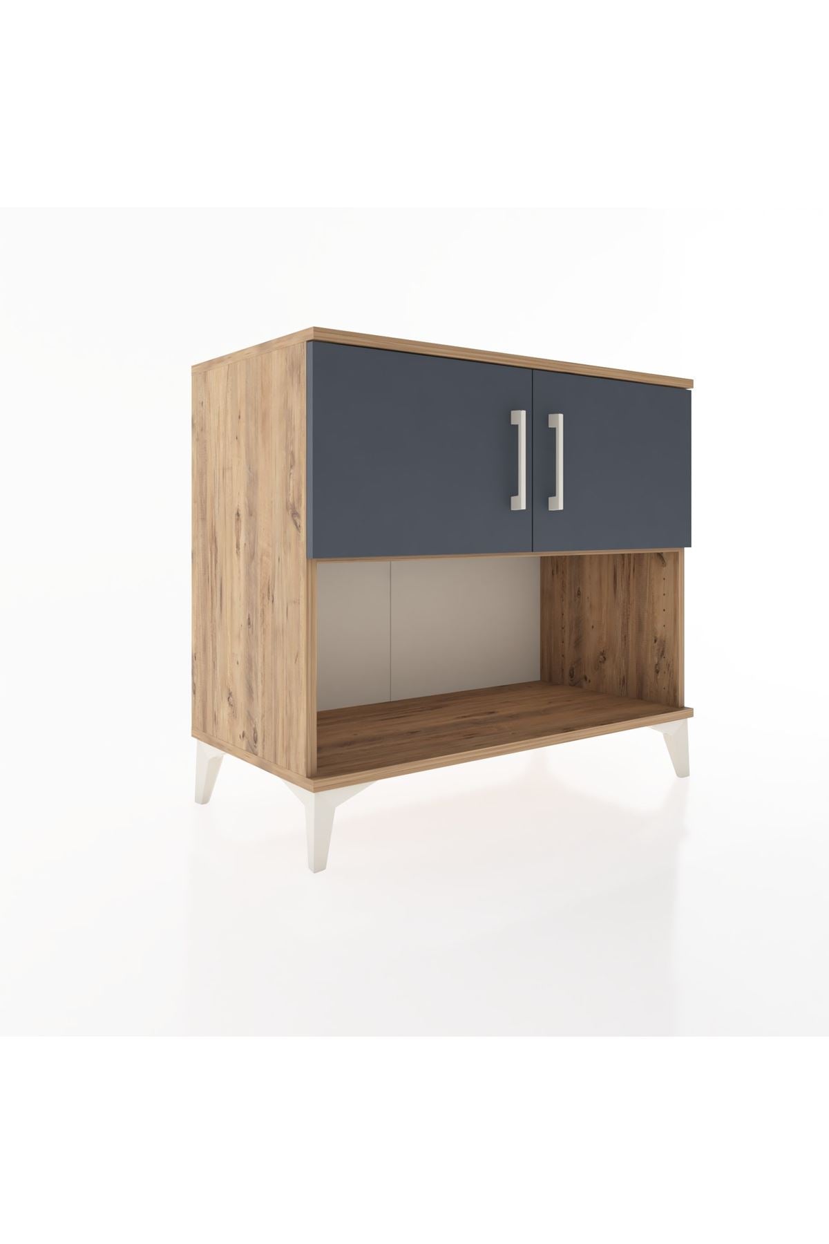 Hyperion Şifonyer 2 Raflı 2 Kapaklı 88x44x80 Çam-Antrasit