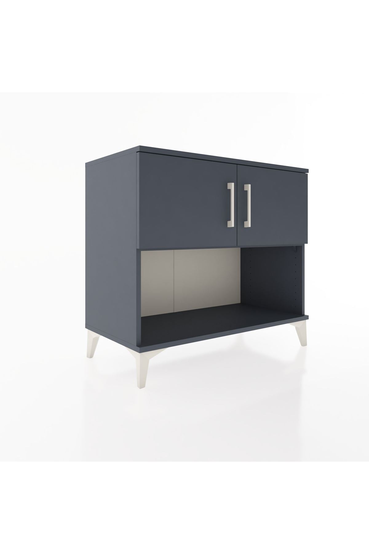 Hyperion Şifonyer Tek Raflı 2 Kapaklı 88x44x80 Antrasit-Antrasit