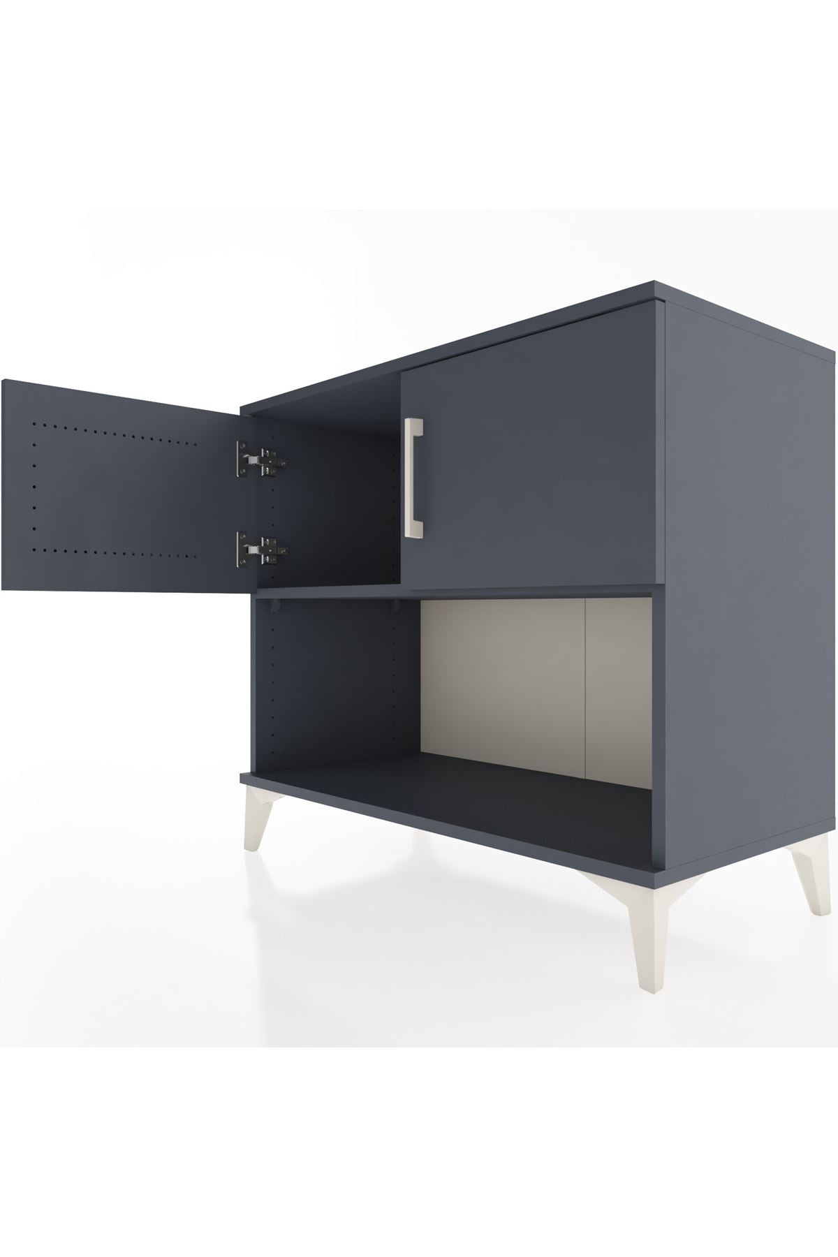 Hyperion Şifonyer Tek Raflı 2 Kapaklı 88x44x80 Antrasit-Antrasit