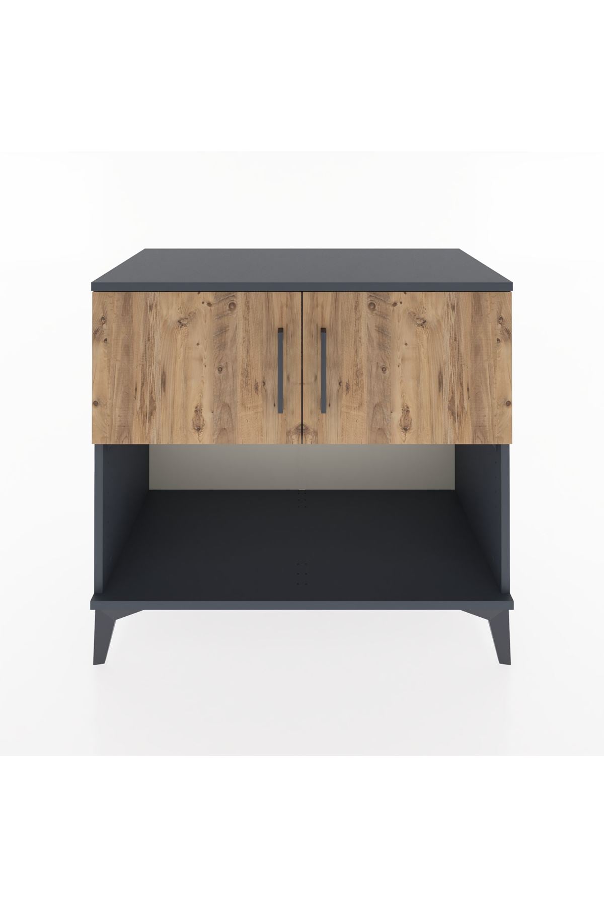 Hyperion Şifonyer Tek Raflı 2 Kapaklı 88x44x80 Antrasit-Çam