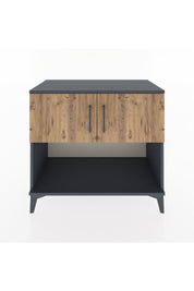 Hyperion Şifonyer Tek Raflı 2 Kapaklı 88x44x80 Antrasit-Çam