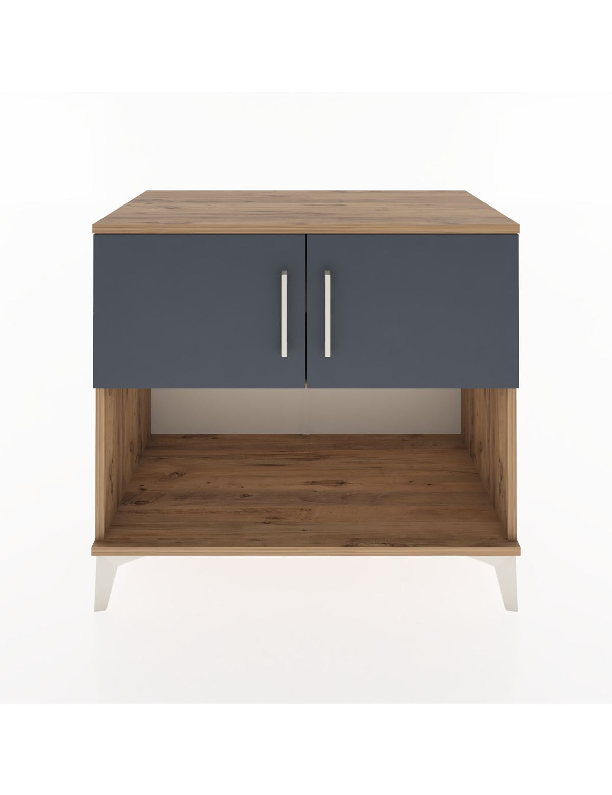 Hyperion Şifonyer Tek Raflı 2 Kapaklı 88x44x80 Çam-Antrasit