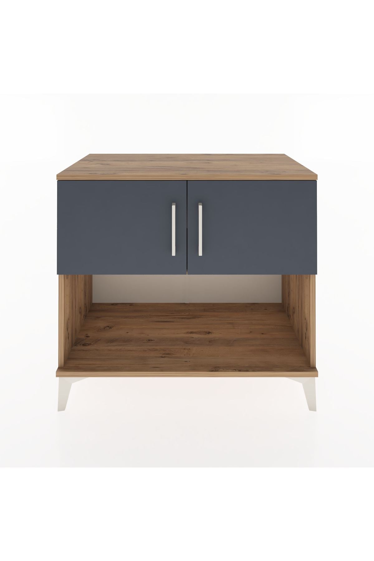 Hyperion Şifonyer Tek Raflı 2 Kapaklı 88x44x80 Çam-Antrasit