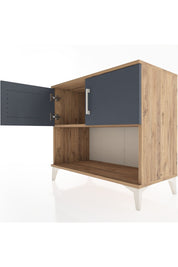 Hyperion Şifonyer Tek Raflı 2 Kapaklı 88x44x80 Çam-Antrasit