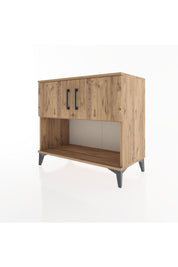 Hyperion Şifonyer Tek Raflı 2 Kapaklı 88x44x80 Çam-Çam