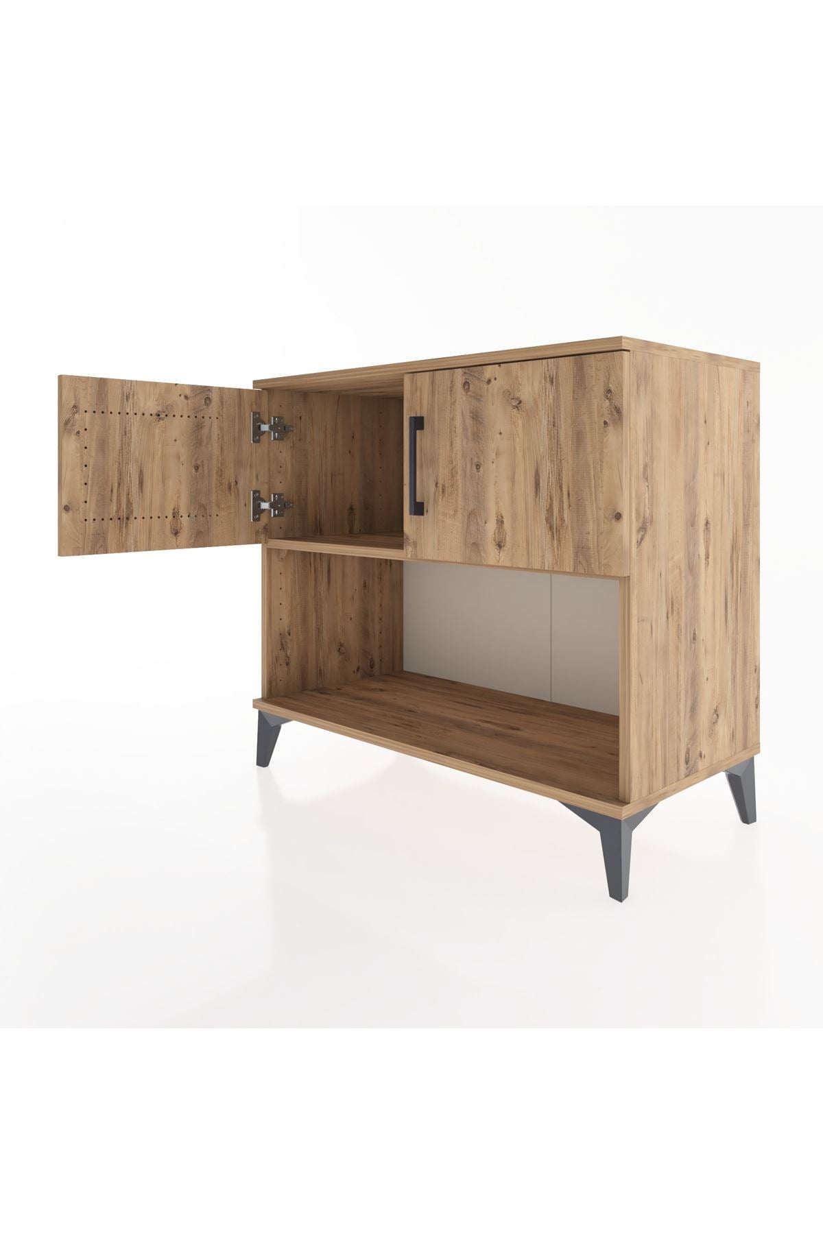 Hyperion Şifonyer Tek Raflı 2 Kapaklı 88x44x80 Çam-Çam