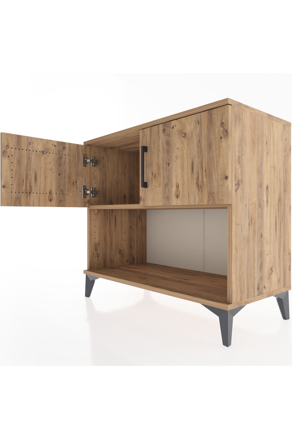 Hyperion Şifonyer Tek Raflı 2 Kapaklı 88x44x80 Çam-Çam