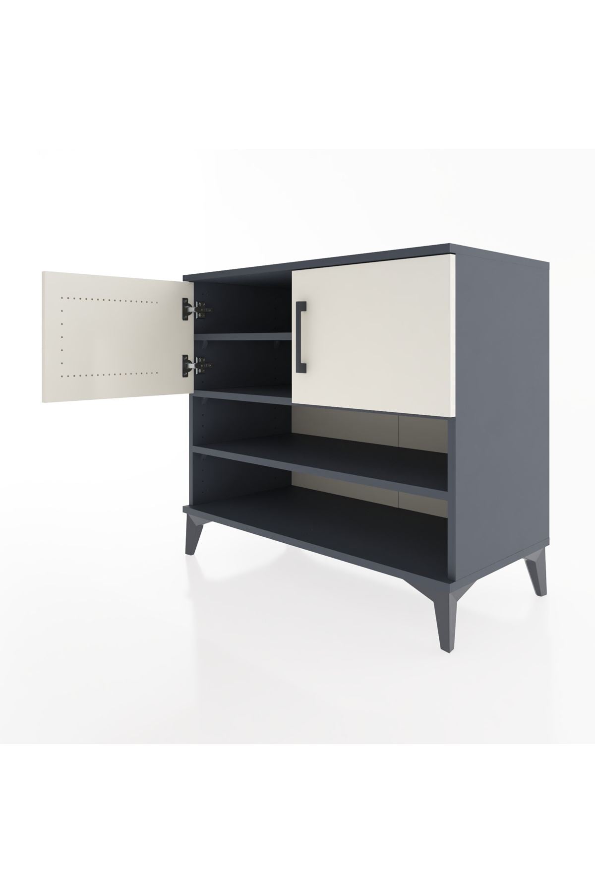 Hyperion Şifonyer 3 Raflı 2 Kapaklı 88x44x80 Antrasit-Aytaşı