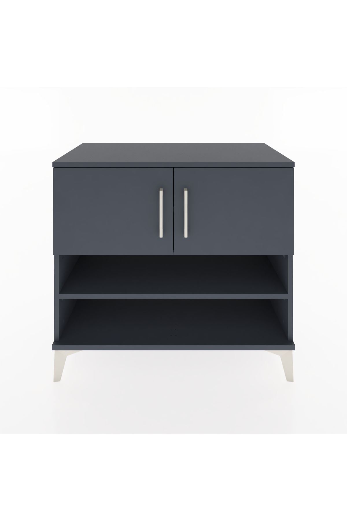 Hyperion Şifonyer 3 Raflı 2 Kapaklı 88x44x80 Antrasit-Antrasit